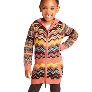 MISSONI TARGET ZIG ZAG ZIP HOODIE SWEATER